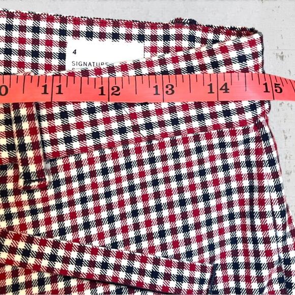 Gap Signature Skinny Ankle Red, White, Blue Plaid Size 4 - Picture 10 of 12